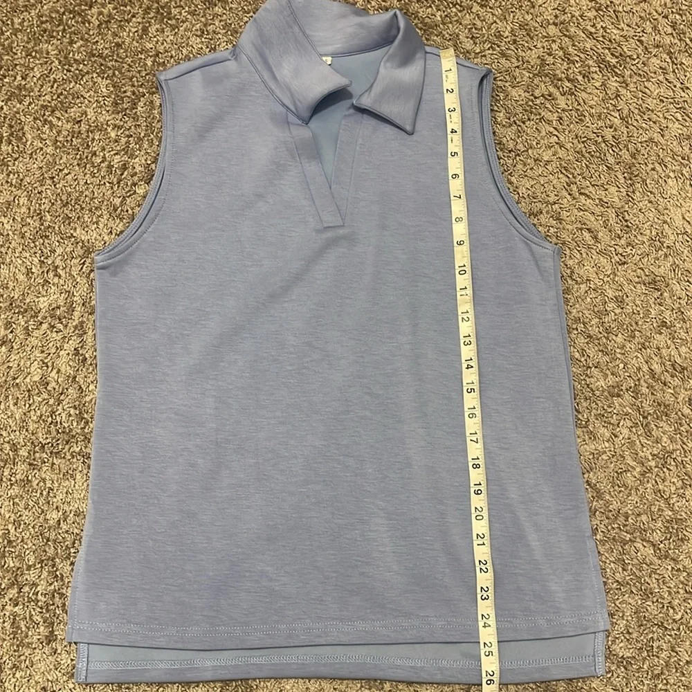 Blue Sleeveless Sweatsuit - Picture 7 of 14